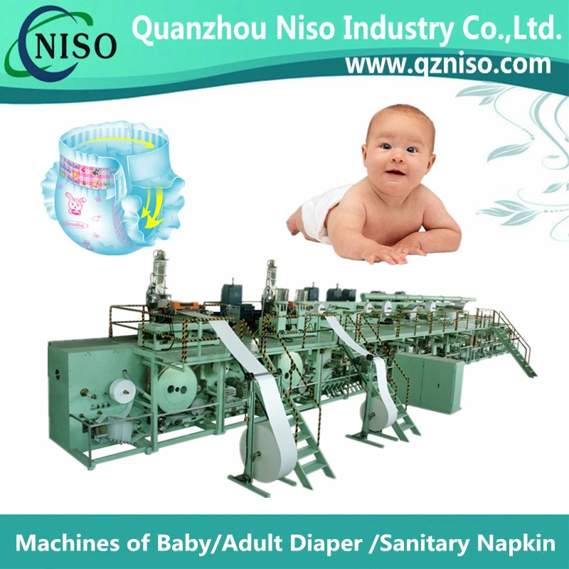 Machine à couches pour bébé à grande vitesse avec SGS de Chine (YNK400-FC)