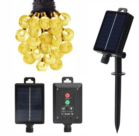 Exterior impermeável 10m String 60LED modos duplos Natal Halloween Solar Luzes LED de jardim para decoração de férias