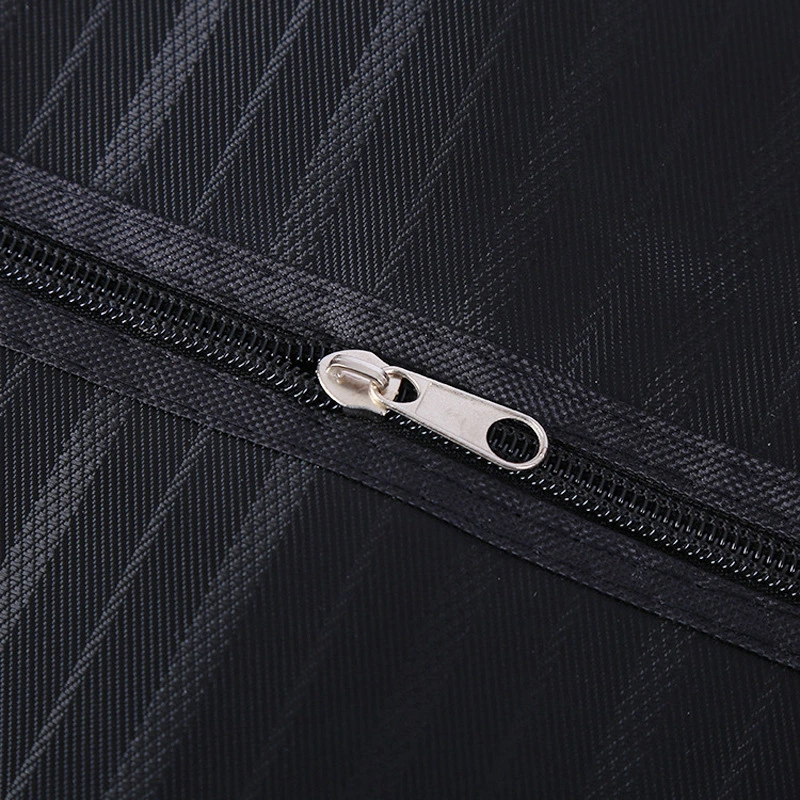 Customize Personalized Fashion Luxury Recycle Non-Woven Oxford PU Leather Handle Folded Suit Cover Business Suite Protector Storage Dustproof Travel Garment Bag