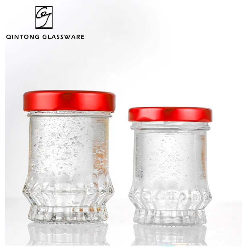 Wholesale/Supplier Lotus Shape 75ml 3oz Glass Honey Storage Jars Edible Bird's Nest Separate Bottle