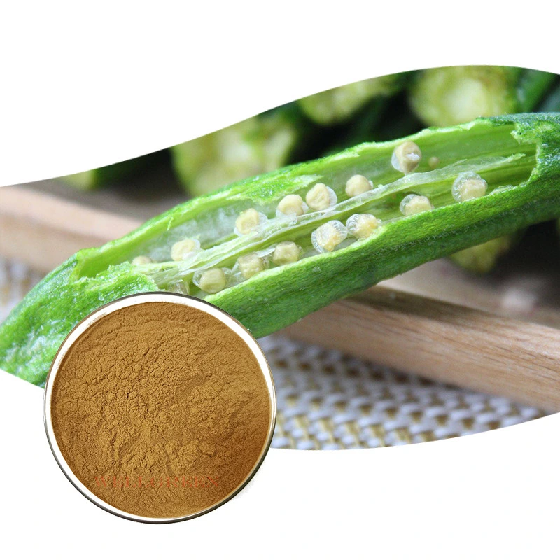 Herbal Extract Food Additives/Cosmetics Okra Seed Extract Powder 10: 1, 20: 1 Okra Extract Brown Powder Gumbo Okra Extract
