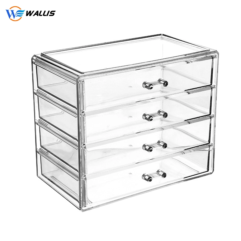 Large Four Drawer Transparent Acrylic Multilayer Drawer Cosmetic Storage Box Desktop Jewelry Storage Box