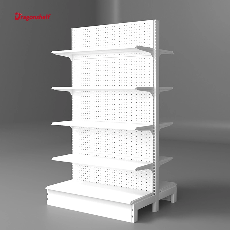 Dragonshelf Customized White Color Multi Layer Supermarkt Regal Gondola Schönheit Display-Racks Für Versorgungslager