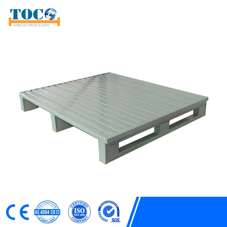 China Manufacturer Single Faced Heavy Duty Metal Pallet with Non-Skid Surface