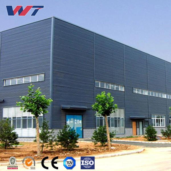 Prefabricated Wide Span Metal Construction Workshop Fast Assembling Steel Structure with H Beam