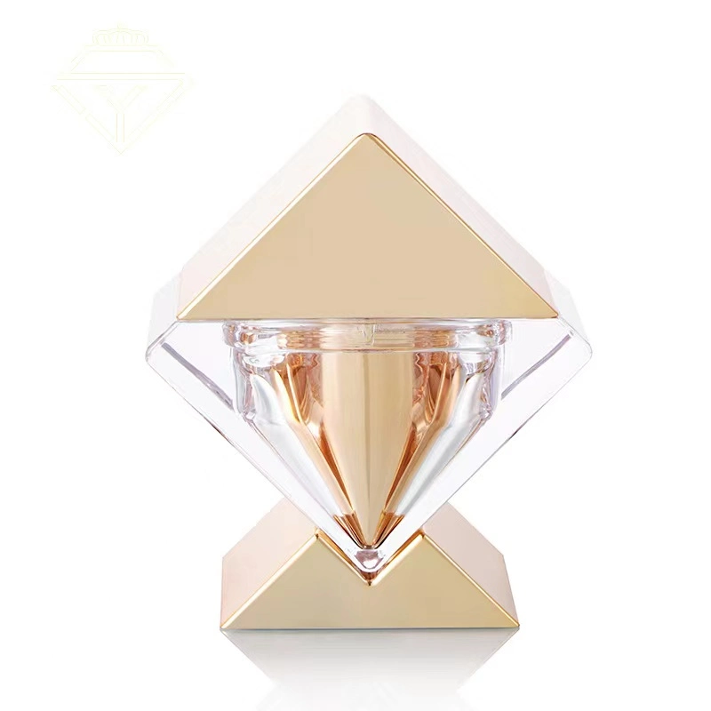 Acrylic Triangular 30g50g Cream Bottle Diamond-Shaped Senior Cosmetic Packaging Materials with Base