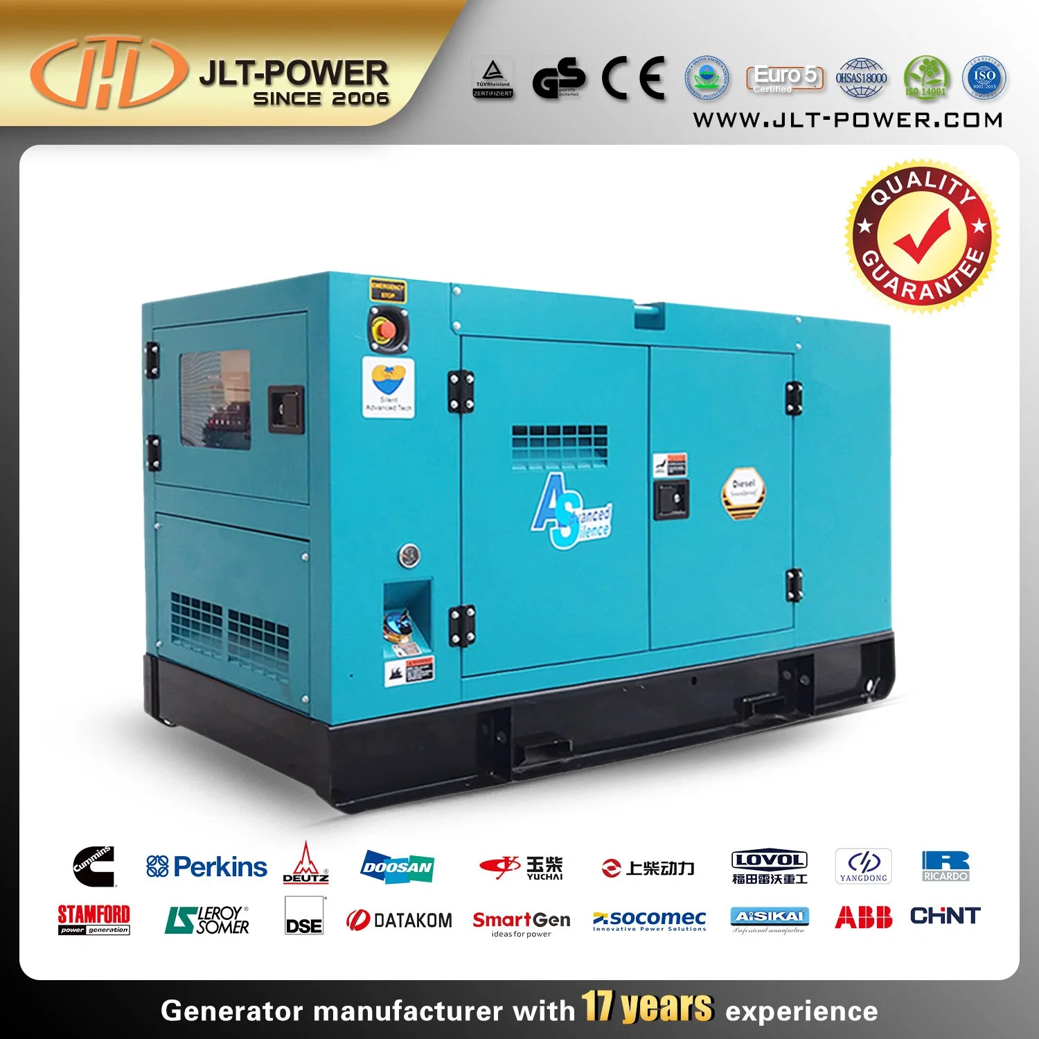 Jlt Power Water Cooled 48kw 60kVA Yangdong Diesel Engine Generator