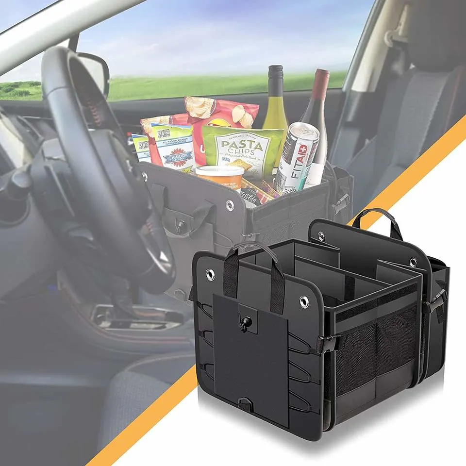 Jaramago gran organizador del maletero del coche con Refrigerador extraíble, bolsa de almacenamiento de carga inferior antideslizante adecuado para cualquier coche, SUV, camioneta