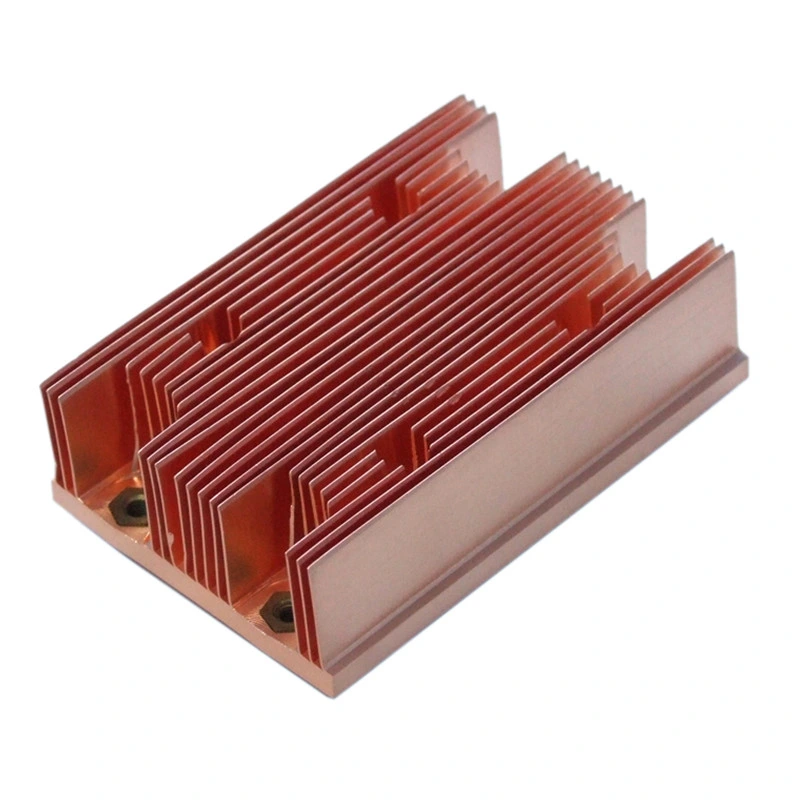 Custom High Precision CNC Machining Skiving Copper Heatsink