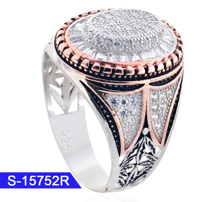 Haute qualité 925 Bijoux de mode en argent sterling Bague islamique CZ pour hommes