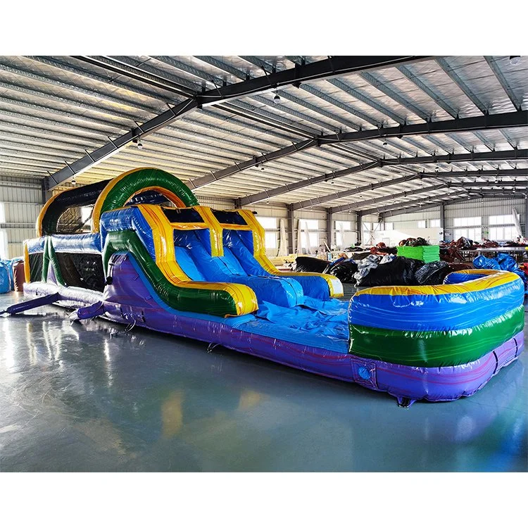 Custom Outdoor Inflatable Games Wet Dry Dual Use Inflatable Obstacle