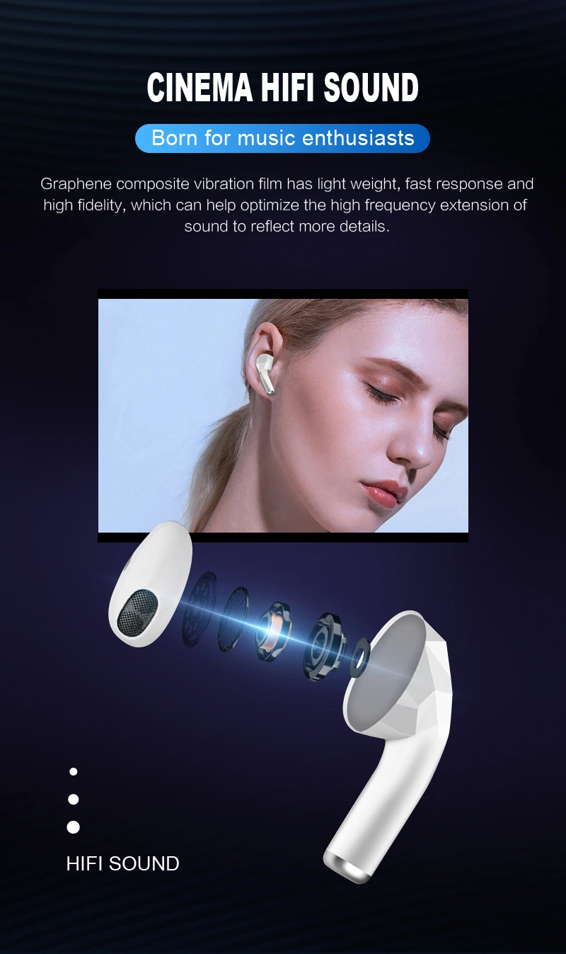 Tws Bluetooth Earphones Wireless Ear Phones Blue Tooth Bt 5.0 Earphone