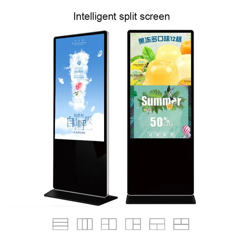 Kiosque de sol avec écran tactile de 55 pouces pour lecteur publicitaire intérieur Affichage dynamique et affichage 4K