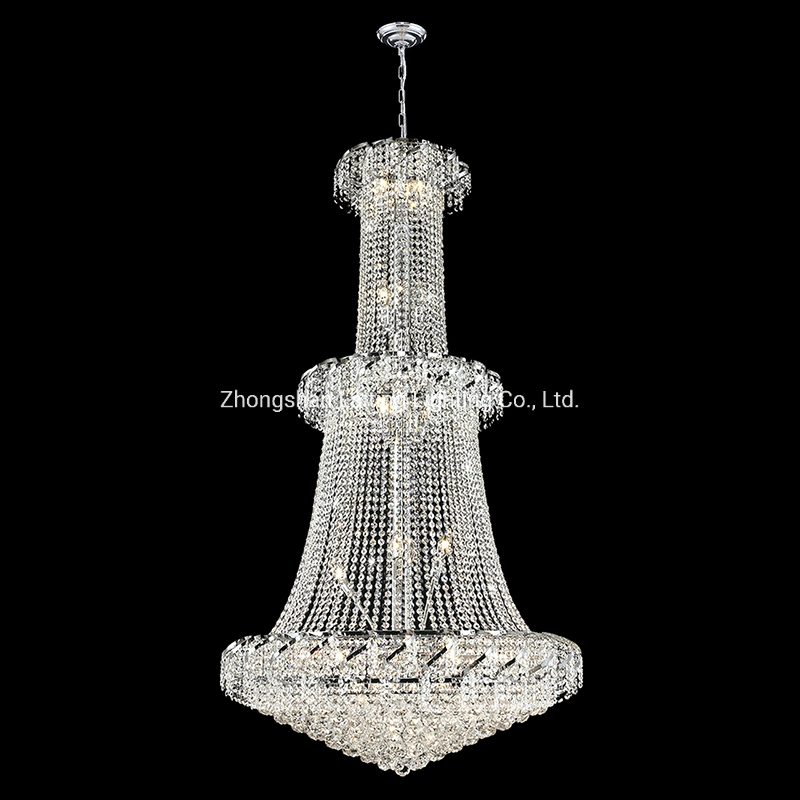 Candelabros de cristal de lujo moderno de cristal lámparas colgantes Salón Hotel iluminación de techo decorativas luces araña colgante