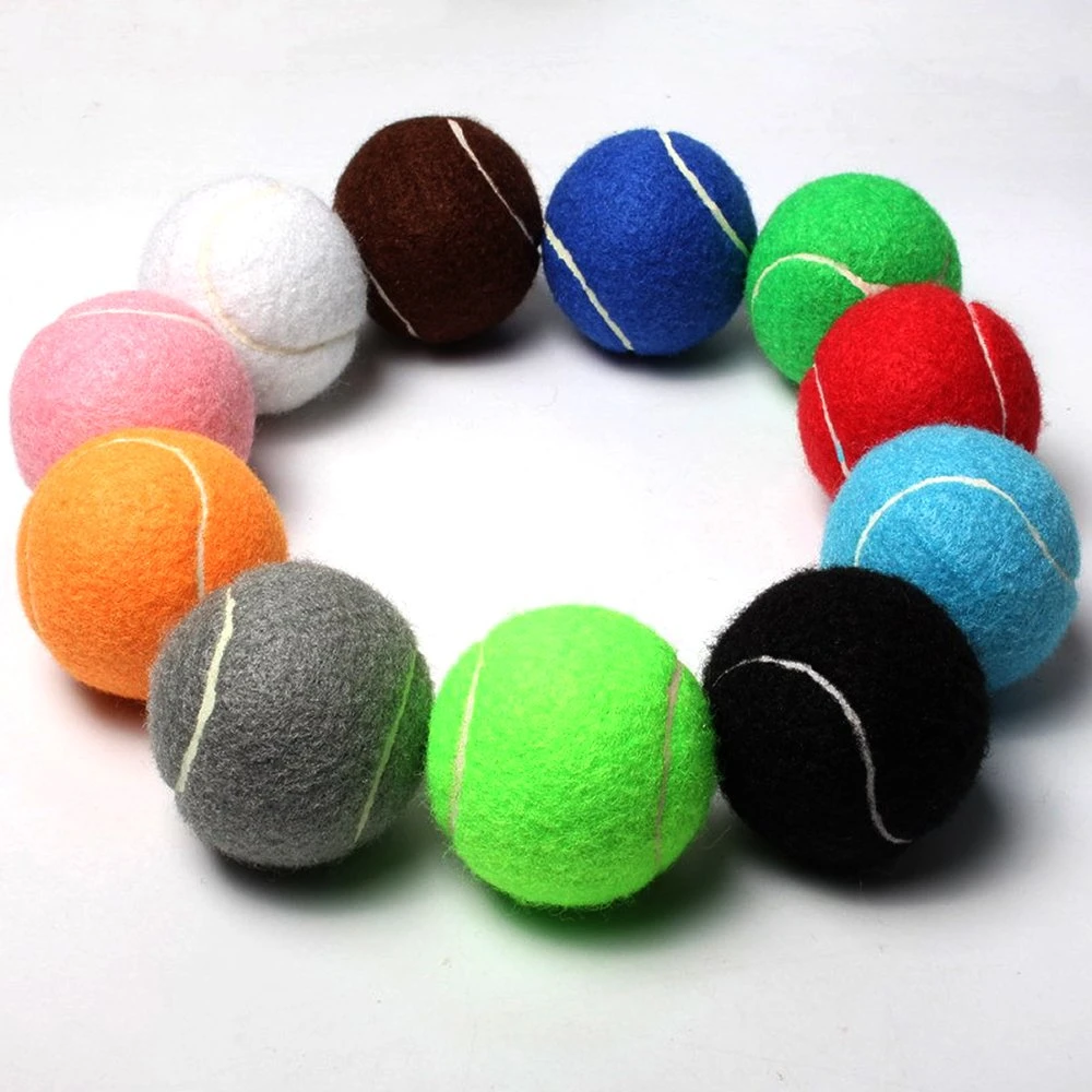 Vente en gros produits PET logo personnalisé diamètre caoutchouc écologique PET tennis Balles jouets pour chiens sûrs pour animaux pour l'entraînement