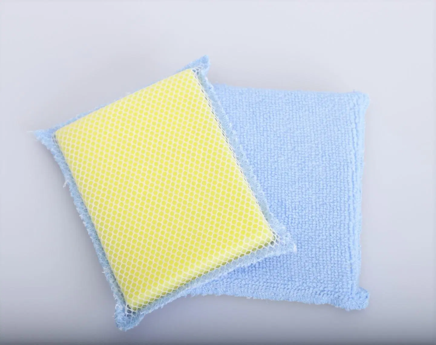 Customized Print Kitchen Cleaning Microfiber Sponge Cloth for Sink Pan Dish and Bowl No Scratch Soft Absorbent Sponge