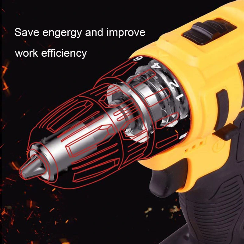 Soft Rubber Grip Li-ion Battery LED Light Electric Tools Set