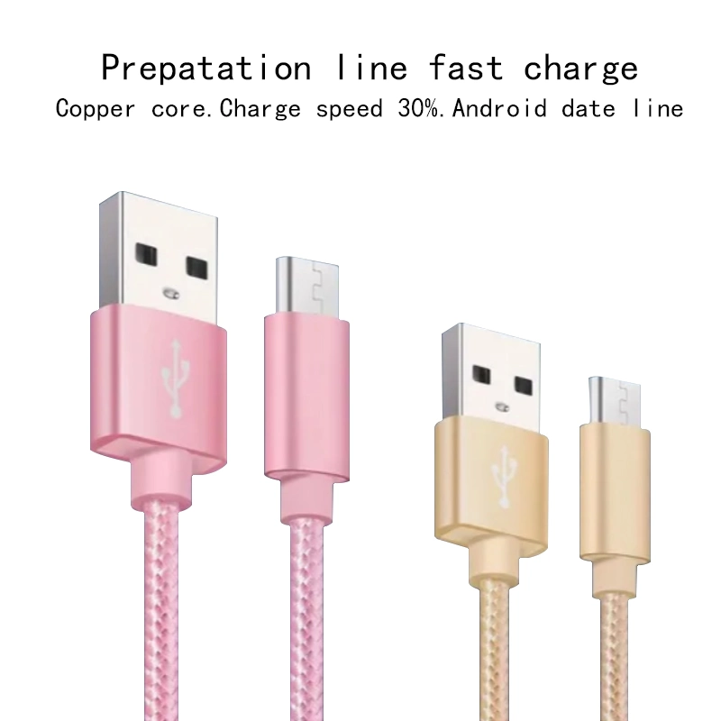 Farbenfrohes Schnellladegerät für den Datentyp Mobile Phone Sync 5-poliges Micro-USB-Kabel
