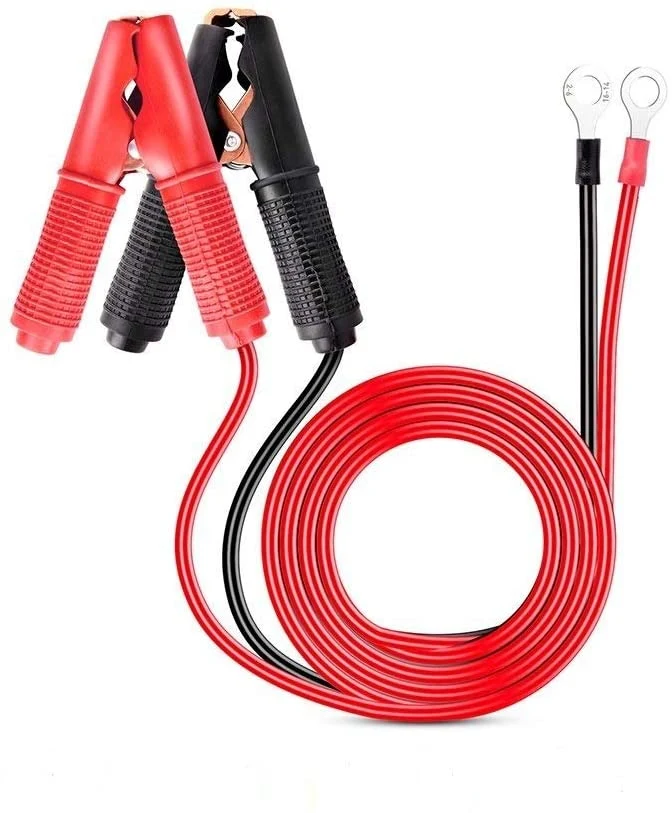 100% Copper Jaw PVC Red Black Wiring Automotive Cable Charger Car Battery Clamps 6 Square 30A Alligator Clip Booster Jumper Cable