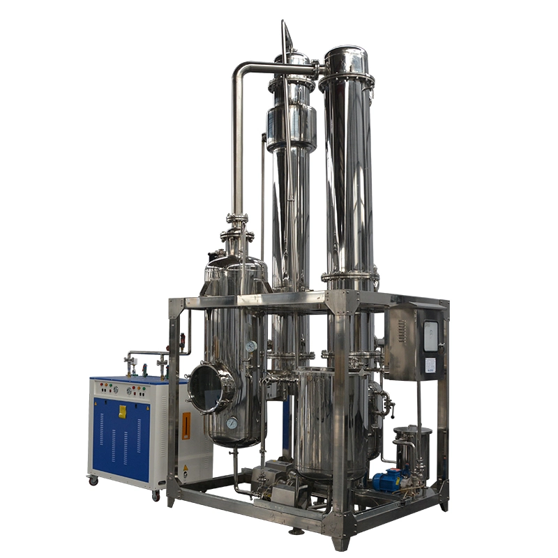 Lab Top Molecular Distillation Whey with Christalisation Glass Falling Film Evaporator Extraction for Alcohol Ethanol