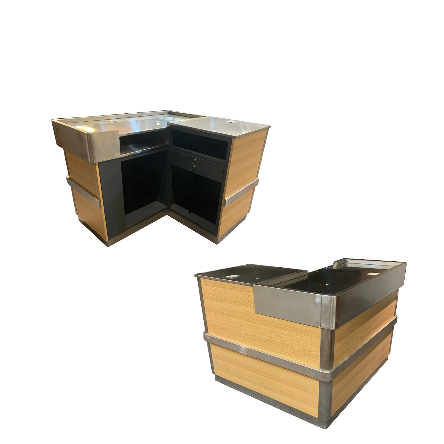 Furniture Simple Checkout Counter Modern Commercial Bar Clothing Store Counter Corner Table