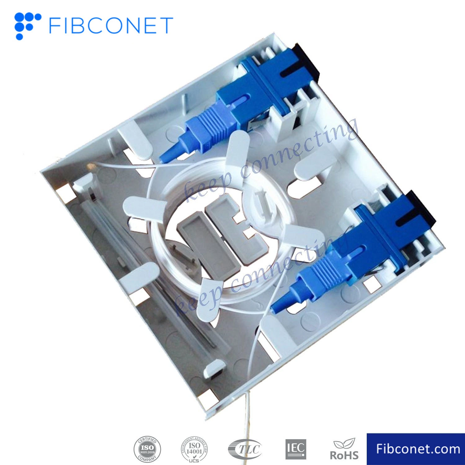 Caja de terminales SC de fibra óptica FTTH compatible con conexión en miniatura Caja