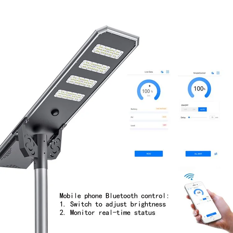 180W de iluminación exterior Solar Pathway Home Jardín Lámpara de luz de carretera de la Energía Solar Panel Solar Farolas LED