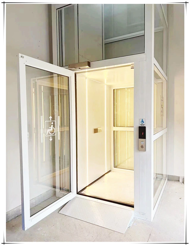 Outdoor Indoor Vertical Home Lift Home Elevator with Glass Enclosure