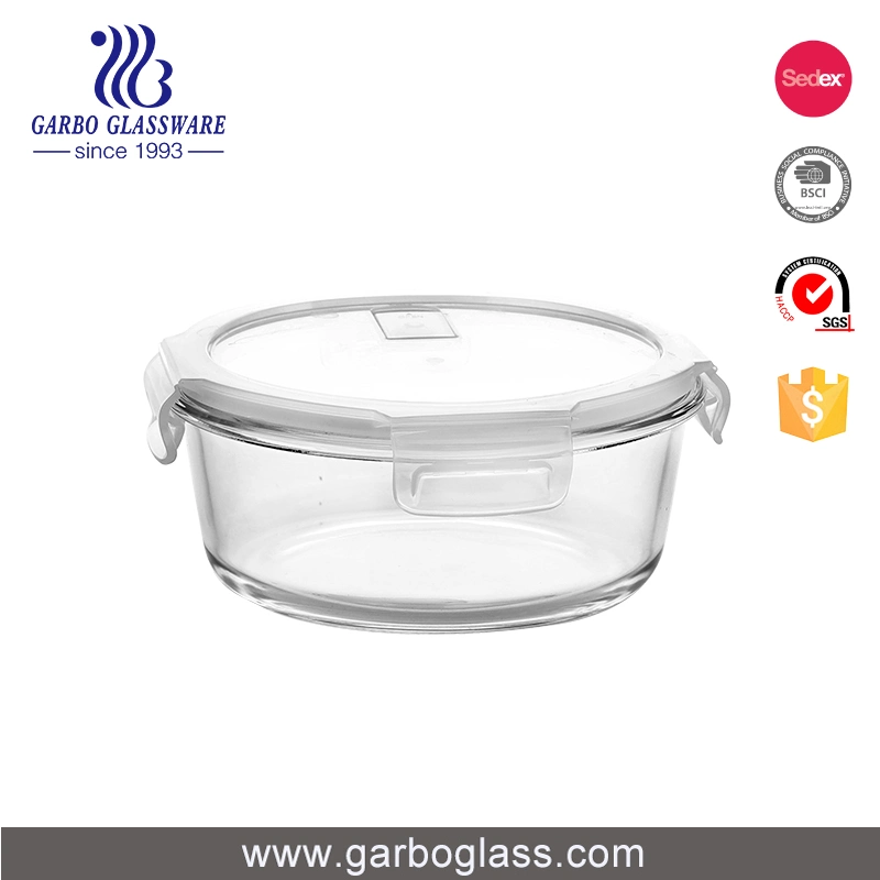 Wholesale/Supplier Transparent Round Bowls for Kitchen Prep Mixing Salad or Cereal Fresh Food Box Container Heat Resistant Glass Bowl for Microwave Oven