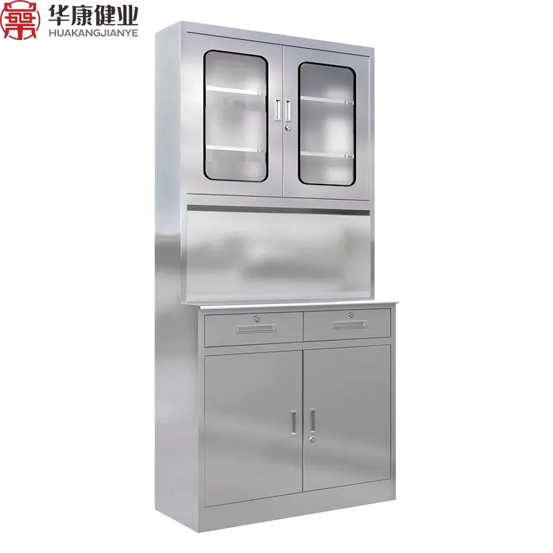 Medical Furniture for Libaratory Medicine Cabinet Stainless Steel Storage Cupboard