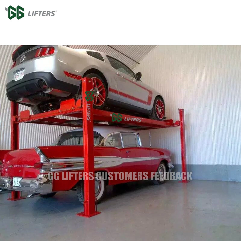 8000 lbs 4 column double car parking lift