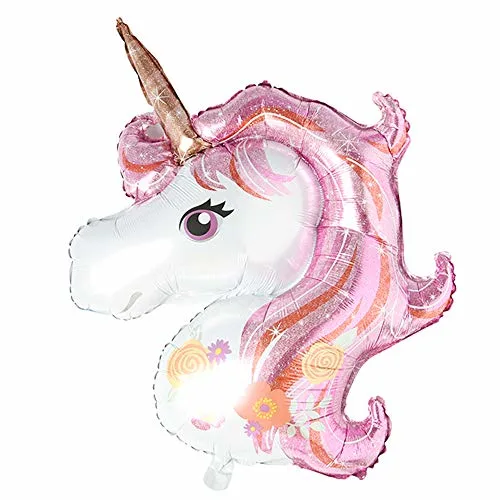 Yiwu Agente Precio más bajo Venta festiva Fiesta de Navidad Unicornio cabeza Globo