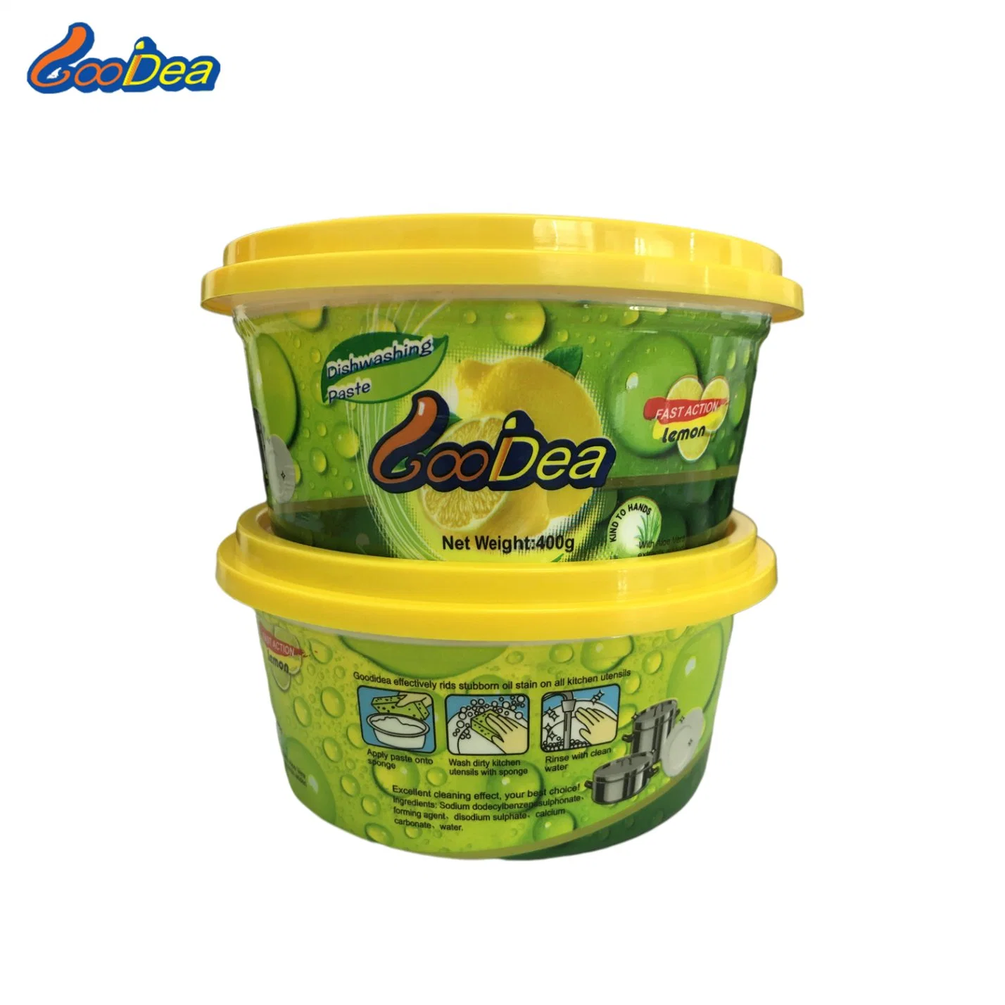 Hot Sales Good Smell Wholesale/Suppliers Price Chinese Manufacturer Lemon Flavor Dishwashing Paste for Washing Dish, Bowl, Kitchen Use Detergent