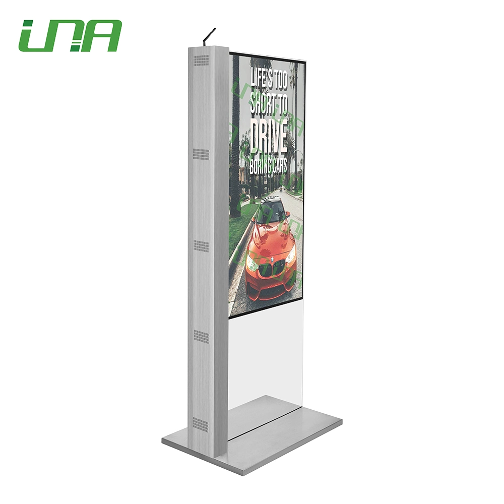 Free-Standing Stainless-Steel Base New Design Airport Lounge LCD Screen Sign