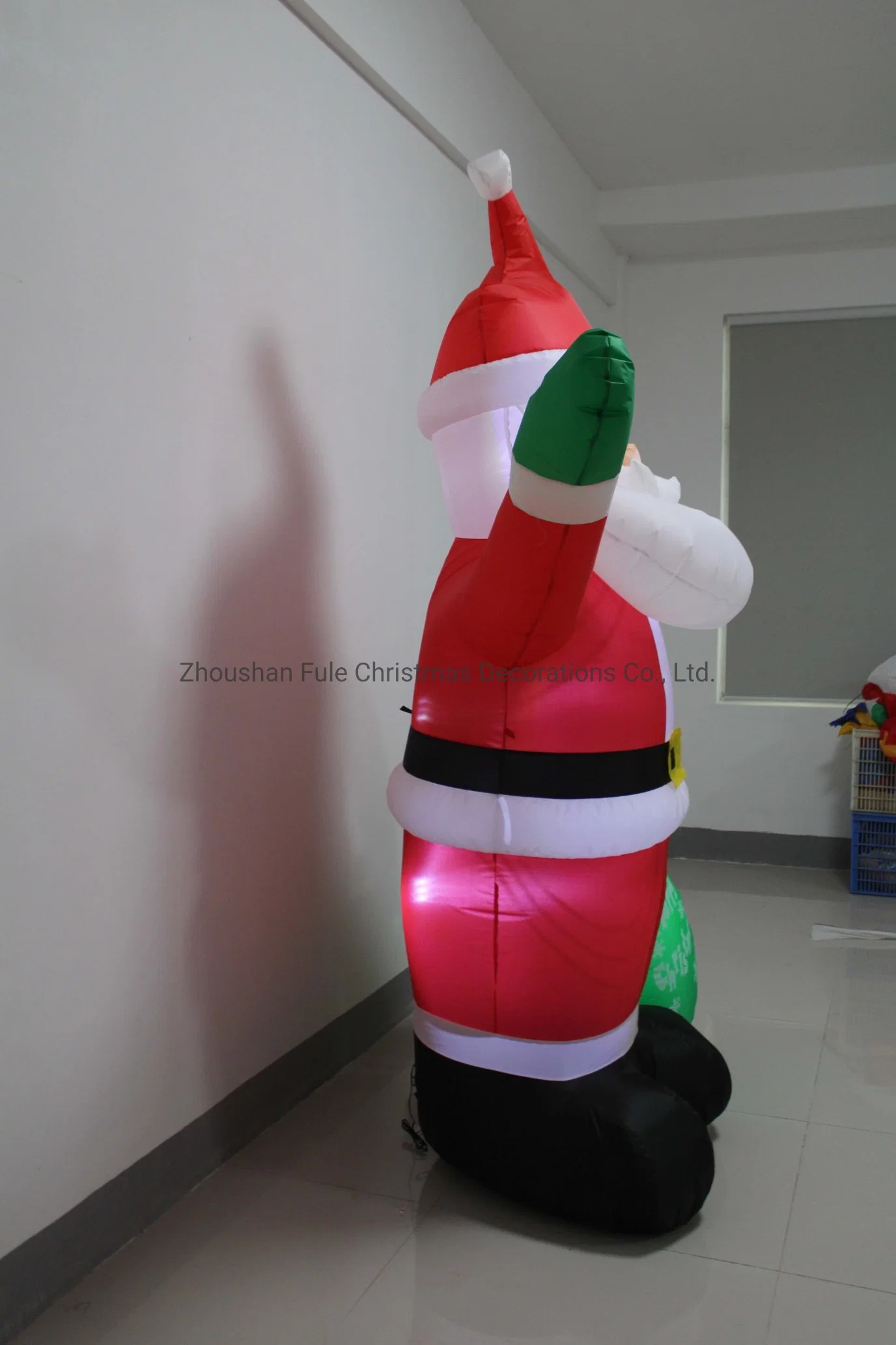 Santa de Navidad inflable gigante con bolsa de regalo FL23QS-227