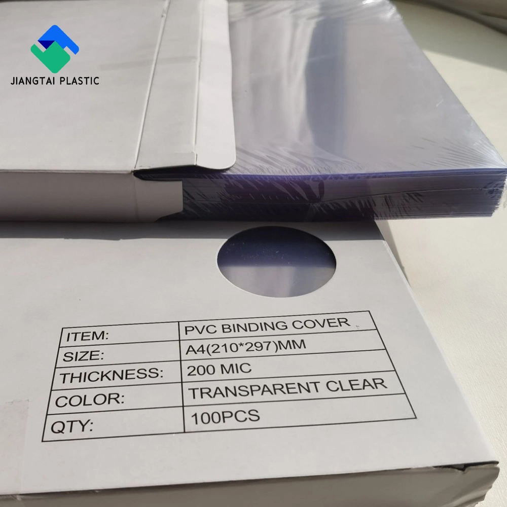 Jiangtai A3 A4 Customized Size Clear PVC Film Transparent PVC Sheet Binding Covers