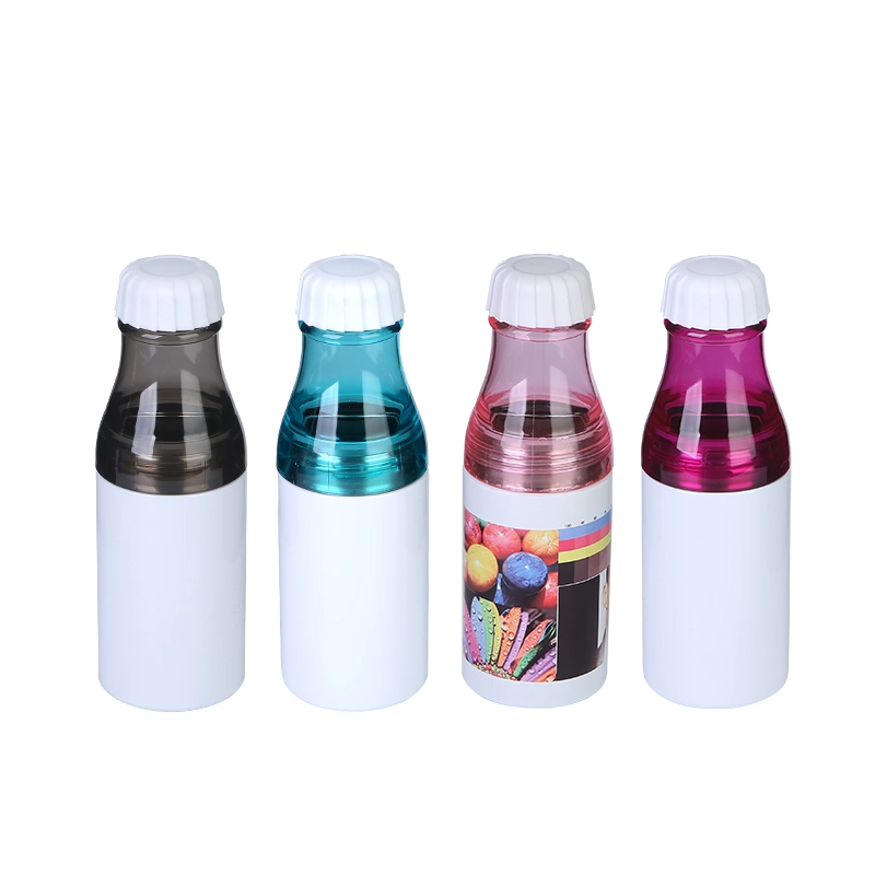 Mug 500 ml en acier inoxydable avec couvercle en plastique, revêtement par sublimation