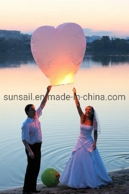 Sky Lantern Linterna Kongming en forma de corazón que deseen lámparas para fiesta de cumpleaños