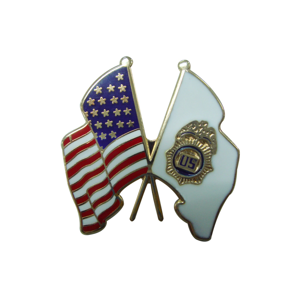 Custom Made Badge Stainless Iron USA Flag Masonic Lapel Pins for Sale