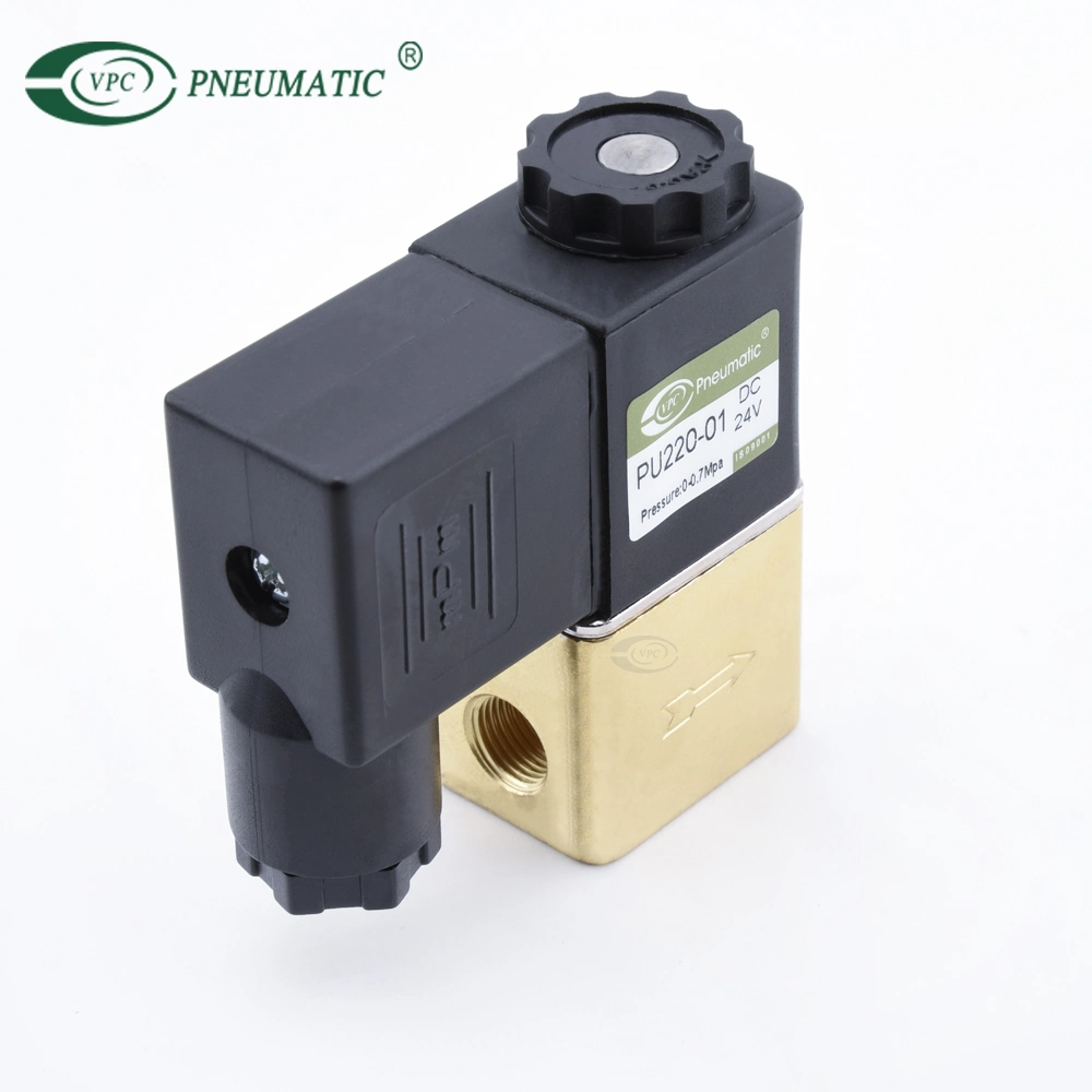 PU220-01 1/8PT 2/2 Way Direct Acting Brass Solenoid Valve