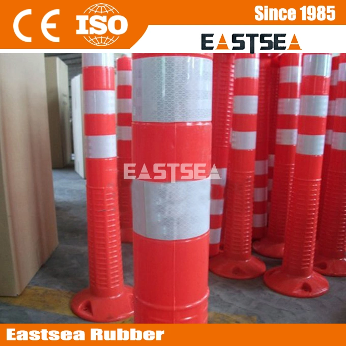 Orange Road PU Flexible Delineator Warning Bollard