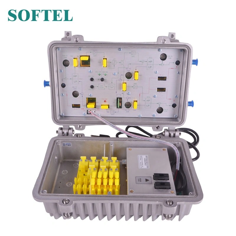 Bidireccional al aire libre de alto rendimiento CATV Amplificador de tronco con AGC