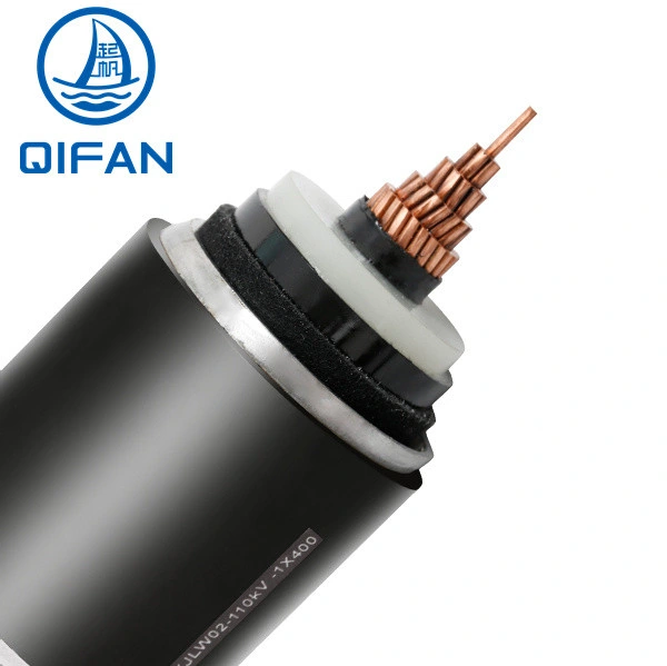 كبل طاقة نحاسي أحادي الألومنيوم 630mm2 64/110kv Cu/XLPE/CWS/Lat/HDPE (PVC)