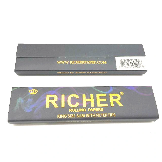 Richer Golden Rolling Papers documentos de tamaño regular el consumo de cigarrillos