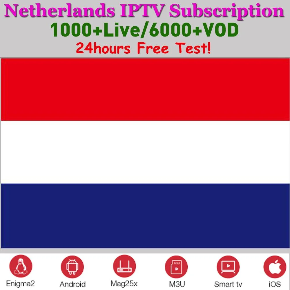 Nederlands IPTV Subscription Professional Support M3u Vlc Android Smart TV Box Phone Enigma2 Dutch Poland Hollandeuropen IP TV Code