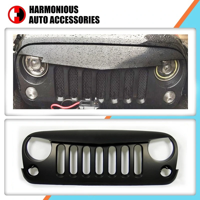 Piezas de coche accesorio de auto Angry Birds Style Front Grille for Jeep Wrangler (JK) 2007-2017