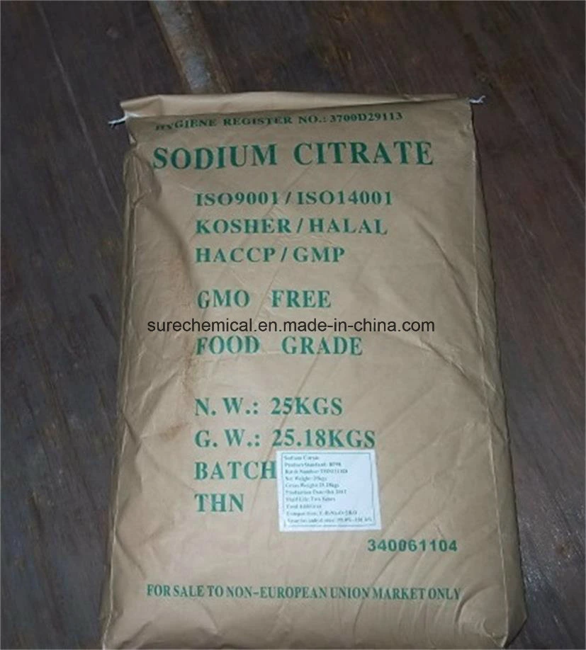 Kosher / Halal / HACCP / GMP Sodium Citrate con Bp USP, Fccv, E331