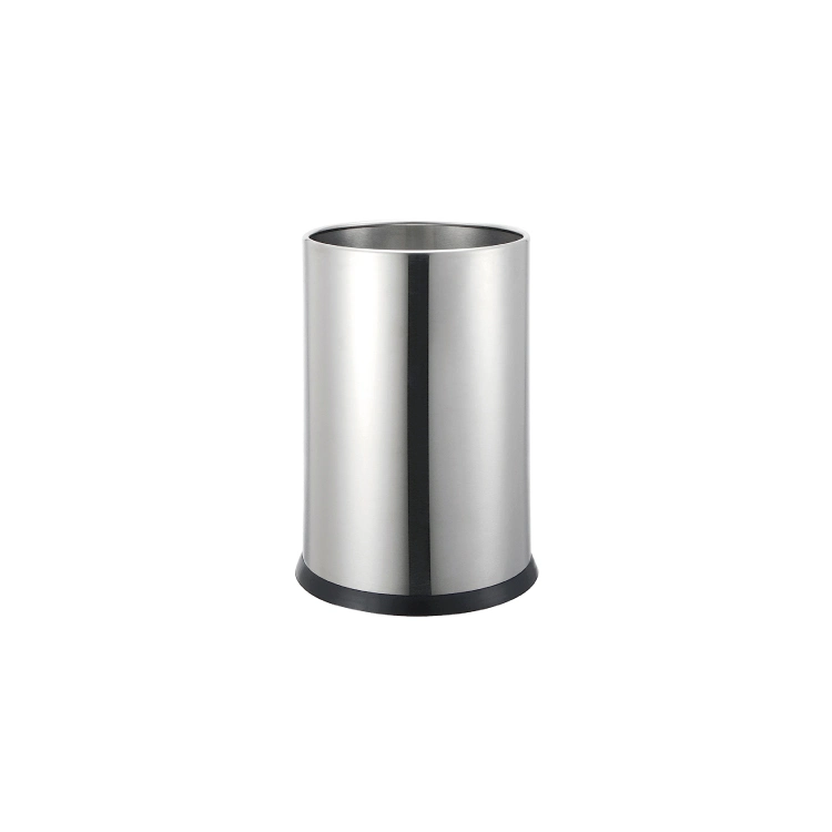 Round Powder Coat Finishes Stainless Steel Dustbin