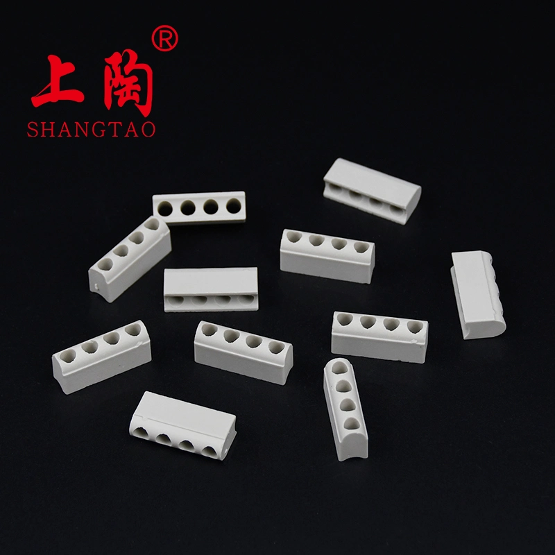 2022 Shanghai Gongtao 6mm 4holes Customized Alumina Zirconia Electrical Ceramic Plunger Ceramic Parts Insulator for Pump