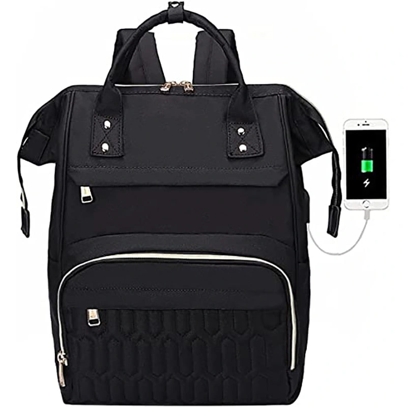 Personalisierbare Computertasche Travel Men Frauen Laptop Tasche Schulrucksack Mit USB-Ladeanschluss